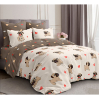Постільна білизна MirSon Бязь 17-0566 Pug-dog (2200004269795)