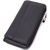 Гаманець ST Leather З натуральної шкіри Чорний (22529)