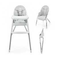 Стілець для годування Kinderkraft Dinnly Grey (5902533926558)