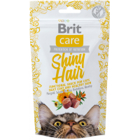Ласощі для котів Brit Care Shiny Hair з лососем 50 г (8595602521388)