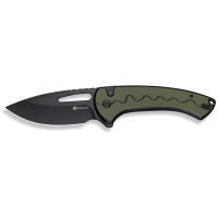 Ніж Sencut Squiggy, Black/Green G10, Darkwash (S24082A-2)