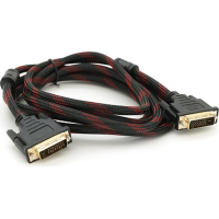 Кабель мультимедійний DVI M to DVI M 3.0m 24+1pin black/red Merlion (YT-DVI(M)/(M)NY/RD-3.0m)