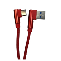 Дата кабель USB 2.0 AM to USB-C 1.0m 2.4A 90° corner red XoKo (XK-CTC-001-RD)