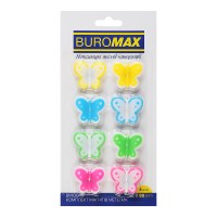 Магніт Buromax набір BUTTERFLY, 8 шт 30 мм (BM.0045)