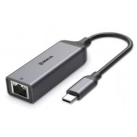 Перехідник USB-C to RJ45 Ethernet 1000Mbps gray REAL-EL (EL123110004)