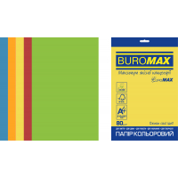 Папір Buromax А4, 80g, INTENSIVE, 5colors, 250sh, EUROMAX (BM.27213250E-99)