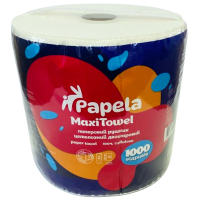 Паперові рушники Papela MaxiTowel 2 шари 1000 відривів 1 рулон (4820270940129)