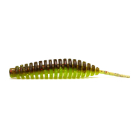 Силікон рибальський FishUP Tanta 2.5" 203 - Green Pumpkin/Flo Chartreuse (8шт/уп) (1864.14.50)