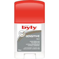 Дезодорант Byly Стік Sensitive Silk Захист 24 години Без запаху та алюмінію Гіпоалергенний для чутливої шкіри 50 (8411104004740)
