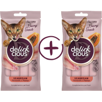 Ласощі для котів Delickcious Кремові дорада з додаванням папаї 1+1 (4820269148000)