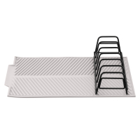 Сушарка для посуду ARDESTO Minimalism 39х25х8см, силікон, метал, сірий (ARHK4102DR)