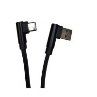 Дата кабель USB 2.0 AM to USB-C 1.0m 2.4A 90° corner black XoKo (XK-CTC-001-BK)