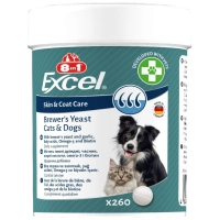 Вітаміни для собак 8in1 Excel Brewers Yeast для пивні дріжджі з часником для шкіри та шерсті 260 шт (4048422183815)