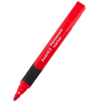 Маркер Axent Permanent Comfort Grip 2542-A, 2 мм круглий червоний (2542-06-A)