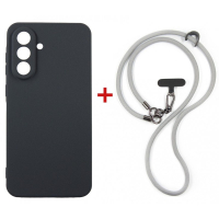 Чохол до мобільного телефона Dengos Case + Cross-body Strap Samsung Galaxy A37 Black+Grey (DG-KM-CCRB-01)