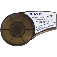 Стрічка для принтера етикеток Brady термозбіжна трубка, 2.39 - 5.46, Black on Yellow (M21-250-C-342-YL)