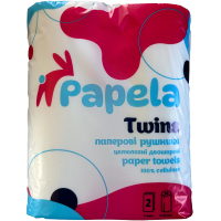 Паперові рушники Papela Twins 70 відривів 2 рулони (4820270940143)