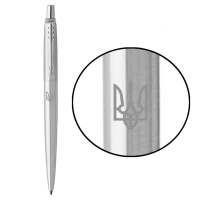 Ручка кулькова Parker JOTTER 17 UKRAINE SS CT BP Трезубец білий (16132_T001w)