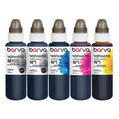 Чорнило Barva Epson Premium XP 5х100 мл, special, pigmented BK+PB/C/M/Y (E26-100-MP)