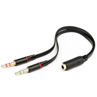 Перехідник 3.5mm F to 2x3.5mm M 0.1m (4pin) Atcom (17488)