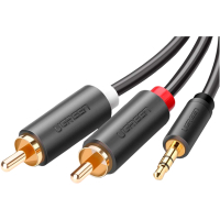 Кабель мультимедійний 3.5mm F to 2xRCA M 3.0m Black Ugreen (10512)