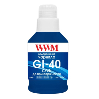 Чорнило WWM Canon GI-40 для G5040/G6040 190г Cyan (KeyLock) (G40C)
