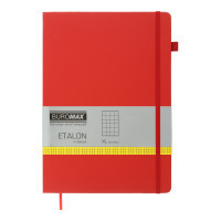 Книга записна Buromax Etalon 210x295 мм 96 аркушів в клітинку обкладинка зі штучної шкіри Червоний (BM.294160-05)