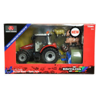 Масштабна модель автомобіля Britains Модель трактора Massey Ferguson 5612 з вилами та фігурками 1:32 (43205)