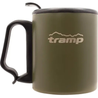 Чашка туристична Tramp з поїлкою і защіпкою 350 мл Olive (UTRC-020-olive)