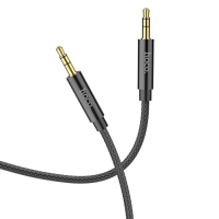 Кабель мультимедійний 3.5mm M to 3.5mm M 2.0m Black HOCO (6931474759894)