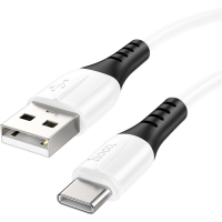 Дата кабель USB 2.0 AM to USB-C 1.0m 3A silicone X82 white HOCO (6931474768582)