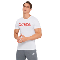 Футболка Kappa T-shirt Mezza Manica Girocollo K1335 Bianco con stampa logo pet білий XL (8032522599115)