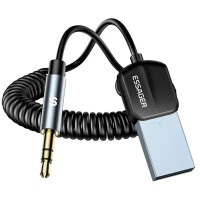 Bluetooth трансмітер Essager Lingfeng Bluetooth 5.0 Aux Adapter Car Wireless Receiver USB (EBT-LF01-P)
