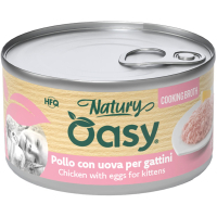 Консерви для котів OASY Wet Natury Kitten з куркою та додаванням яєць в соусі 85 г (8054329514573)