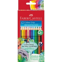 Олівці кольорові Faber-Castell Grip акварельні , тригранні,12 кольорів (112412) (14755)