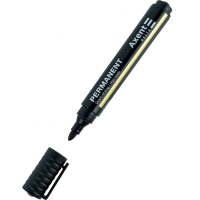 Маркер Axent Permanent D2604 Standard, 2 мм круглий чорний (D2604-01)