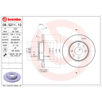 Гальмівний диск Brembo 08.5211.10