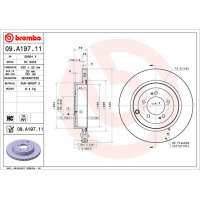 Гальмівний диск Brembo 09.A197.11