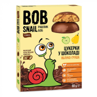 Цукерка Bob Snail Равлик Боб Яблуко Груша в молочному шоколаді 60 г (4820219341604)