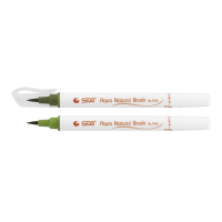 Художній маркер STA пензлик акварельний AQUA NATURAL BRUSH 3700, зелений оливковий (STA3700-37)