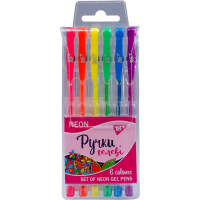 Ручка гелева Yes Neon набір 6 шт (411706)