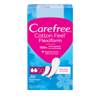 Щоденні прокладки Carefree Cotton Feel FlexiForm 30 шт. (3574661257044)