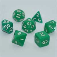 Набір кубиків для настільних ігор Games 7 Days Opaque 7 Dice Set - Green (g7dopaq02)