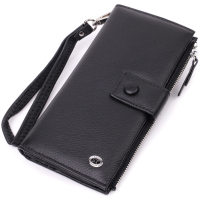 Гаманець ST Leather З натуральної шкіри Чорний (22537)