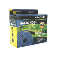 Шланг для поливу Voltronic 15-45м/150ft + розпилювач, насадка на кран, Blue/Green, Box (Garden hose 15-45)