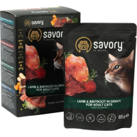 Вологий корм для кішок Savory with Lamb and Beetrot in Gravy 3+1х85 г (2700000040539)