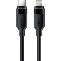 Дата кабель USB 2.0 AM to Lightning 2.0m 30W TPU black Acefast (6974316286288)