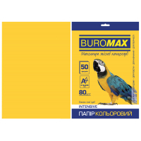 Папір Buromax А4, 80g, INTENSIVE yellow, 50sh (BM.2721350-08)