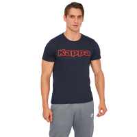 Футболка Kappa T-shirt Mezza Manica Girocollo K1335 BluNavy con stampa logo pet темно-синій L (8032606509726)