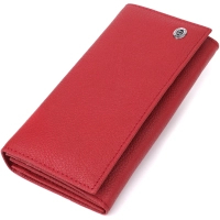 Гаманець ST Leather З натуральної шкіри Червоний (23087)